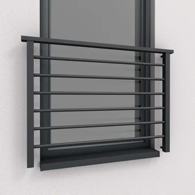 Obrázek produktu pro Francouzské balkonové zábradlí 120 cm AluLight 7016 matný antracyt