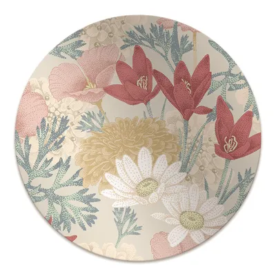 Produktbild von Rundmatte - Stuhlunterlage Bürostuhlunterlage - Rund Ø 100 cm - Bodenmatte - Fußmatte - Frühlingsblumen