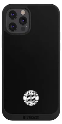 Produktbild von NIVOCASE Handyhülle für Apple iPhone 12 Pro  Hülle NIVOpure Case Schwarz FC Bayern München FCB Offizielles Lizenzprodukt