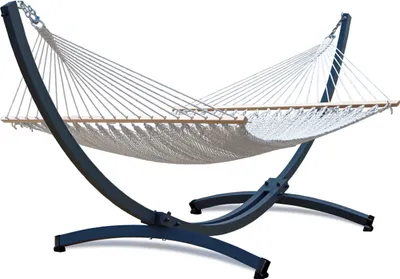 Obrázok produktu pre Potenza hojdacia sieť s rámom Pre dve osoby hojdacia sieť s tyčou 210x140 cm I Galvanizácia rám 350 kg