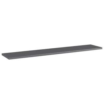 Immagine prodotto di Scaffali libreria 4 pz. Grigio lucido 100x20x1,5 cm