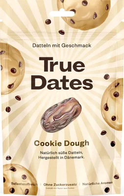 Produktbild von True Dates Datteln Cookie Dough natürlich süße weiche Datteln 100g