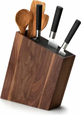 Produktbild von CONTINENTA Messerblock schräg, Walnuss 31x8x26 cm 4251 4017167425108