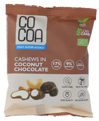 Productafbeelding van Cocoa Coconut Chocolate Cashews (70 gr)
