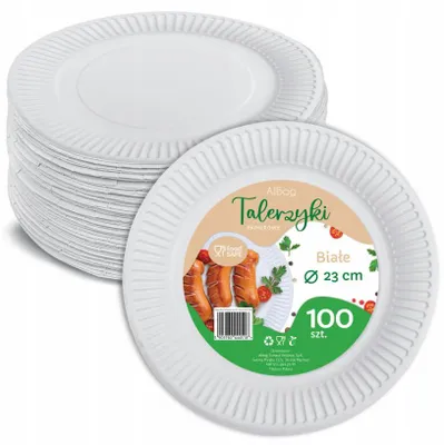 Produktbild von Papierteller weiß 15 cm – 100 Stück Einweggeschirr Teller