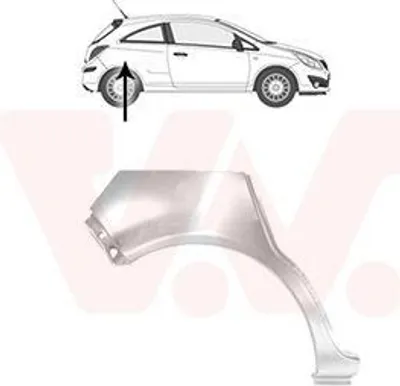 Produktbild von VAN WEZEL Seitenwand Reparaturblech für OPEL Corsa D Schrägheck (S07) Corsa D Kastenwagen (S07)