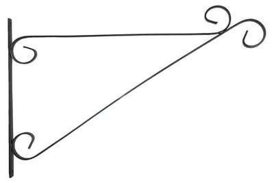Produktbild von Haken Schnörkel XL Blumen Ampel 48 cm Wand Halterung Deko Garten Laterne Eisen