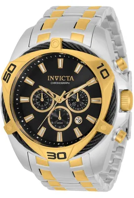 Produktbild von Invicta Bolt 34124 Herrenuhr - Quarzwerk - Edelstahl mit schwarzem Zifferblatt - 50 mm