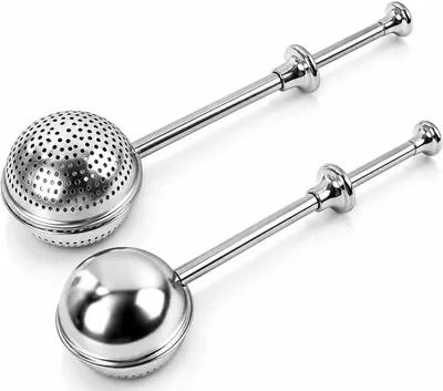Produktbild von 2er Set Teezange und Teesieb aus Edelstahl für losen Tee