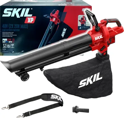 Produktbild von SKIL 0350CA Akku-Laubbläser/Laubsauger (2x20 V, 3-in-1: Blasen, Saugen, Mulchen)