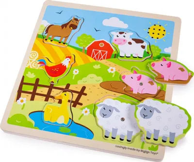 Produktbild von Bigjigs Toys Puzzlespiel mit Ton Bauernhof