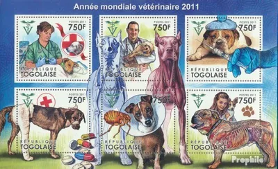 Produktbild von Briefmarken Togo 2011 Mi 4100-4105 Kleinbogen (kompl. Ausgabe) postfrisch Weltveterinärjahr 2011