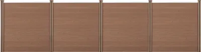 Image de Clôture de jardin WPC avec poteaux Brise-vue Brise-vent Clôture à lamelles 183x705cm [neu.holz]