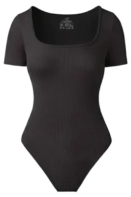 Produktbild von Damen-Formendes Body Kurzarm Basic Trainingssport Schwarz S
