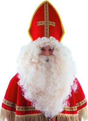 Produktbild von Sankt Nikolaus Weihnachtsmann Perücke und Bart | Weiß