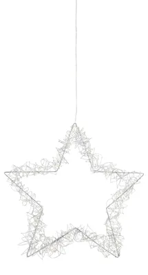 Imagen del producto de Adorno colgante luminoso, estrella de 35 cm, color plateado, modelo MARTIN 705056, marca Markslojd