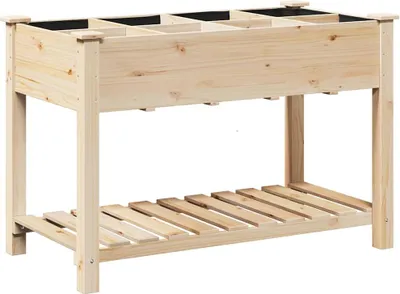 Obrázek produktu pro Zahradní pěstebník s policí Béžová 115 x 59 x 76,5 cm