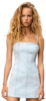 Produktbild von Zara Damen Mini Jeanskleid für den Sommer S
