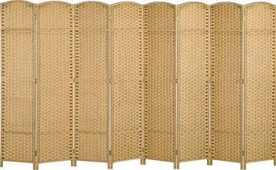 Produktbild von 8-teiliger Raumtrenner, Faltbarer Sichtschutz, Sichtschutzwand für Wohnzimmer, Schlafzimmer, Homeoffice, Natur