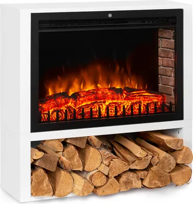 Produktbild von Klarstein Mauna Loa - Elektrokamin Elektroheizung Konvektionsheizung, 1000 / 2000 W, bis 40 m², Thermostat: 15 - 30 °C, Flammenillusion, dimmbare LED-Technik, Fernbedienung, Wochentimer, weiß