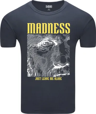 Zdjęcie produktu dla T-shirt męski Diarbo z przerażającym nadrukiem Madness ciemnoszary rozmiar XXL
