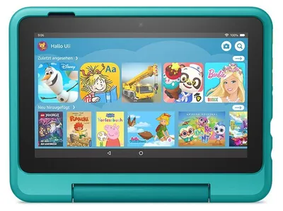 Produktbild von Kindgerechte Hülle für das Fire 7-Tablet (nur kompatibel mit der 12. Generation, 2022), für Kinder ab 6 Jahren, blaugrün
