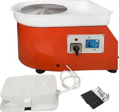 Produktbild von Mophorn Töpferscheibe Elektrisch 25cm Töpferscheibe Formmaschine 280W Electric Pottery Wheel Ceramic Machine 220V Keramik Radmaschine DIY Verstellbare Füße mit Sculpting Set und für Keramikhandwerk