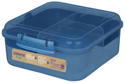 Produktbild von sistema To Go Box Bento Cube recyceltes PP 1,25 l 1 Stück
