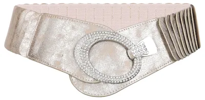 Produktbild von irisaa breiter Damen Gürtel Elastischer Taillengürtel, Hüftgürtel Stretch Gürtel mit Hakenverschluss