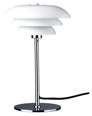 Produktbild von Tischlampe, Tischleuchte, Nachttischlampe, Schreibtischlampe, LED Leselampe, DL20 Kleine Opal/chrom Metall