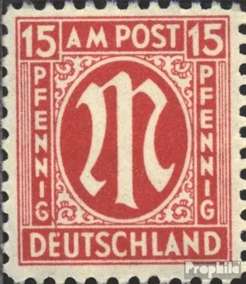Produktbild von Briefmarken Bizone (Alliierte Besetzung) 1945 Mi 24V G mit E verbunden (Feld 69) postfrisch AM-Post