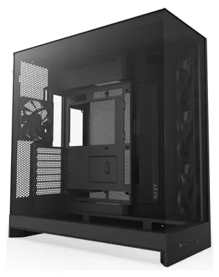 Immagine prodotto di NZXT H9 Flow (2025) All Black Midi Tower ATX Gaming Gehäuse schwarz mit Glasfenster
