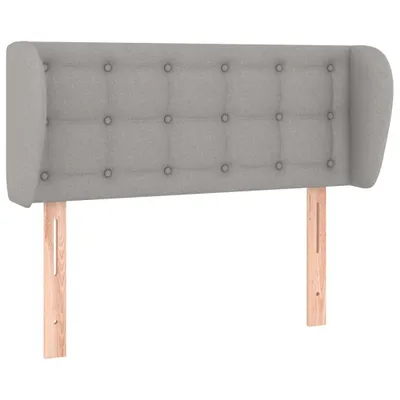 Image de vidaXL Tête de lit avec oreilles gris clair 93x23x78/88 cm Tissu