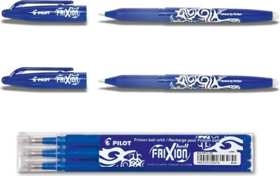 Produktbild von 2 Pilot Frixion Ball blau + 3 Ersatzminen 0.7 blau