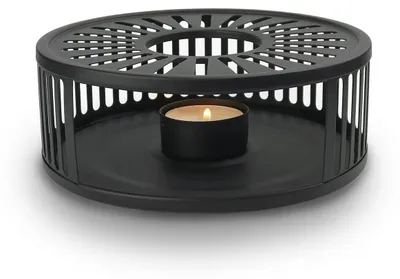 Imagen del producto de Calientaplatos para tetera - Acero inoxidable - Negro - Para velas de té