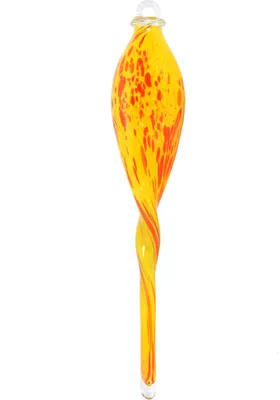 Produktbild von Gartenskulptur Glaszopf zum Hängen gelb/rot