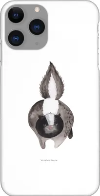 Produktbild von Mr. & Mrs. Panda Iphone 11 Pro Handyhülle Stinktier Angriff - Weiß - Geschenk, Stinker, Wildtier, Handy Case, Premium Kunststoff, Drohung, Skunk, wütend