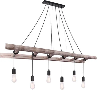 Produktbild von Globo Lighting Hängeleuchte Holz naturfarben, 6x E27