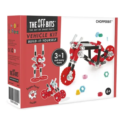 Produktbild von THE OFFBITS Bausatz Motorrad Metallbaukasten rot