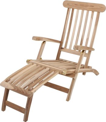 Garden Pleasure Teak Deckchair Garten Holz Relax Liege Sonnenliege Möbel