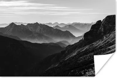 Produktbild von MuchoWow® Poster Berge - Natur - Nebel 90x60 cm - Schlafzimmer
