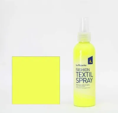 Image de La Pajarita textile spray craft colour 100ml neon yellow textile