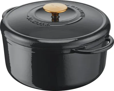 Image de S Tefal Gagnaire Heritage Cocotte en Fonte, Ronde, 25 Cm, 5 L, Avec Couvercle à Condensation, Revêtement émaillé robuste, Excellente Conservation de la Chaleur, Braisage Et Cuisson Lente, Gris E2570404, Cocotte Ronde 25 Cm (5 L)