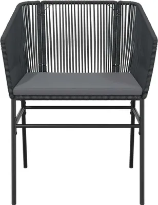 Produktbild von vidaXL 9-tlg. Garten-Essgruppe mit Kissen Schwarz Poly Rattan Glas