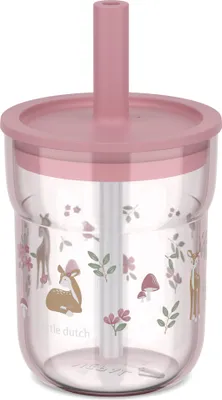 Zdjęcie produktu dla Szklanka dla dzieci Mepal Mio o pojemności 250 ml ze słomką, wzór Fairy Garden