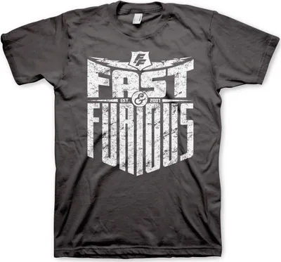 Produktbild von Fast & Furious - Est. 2007 T-Shirt - Large - Dark-Grey