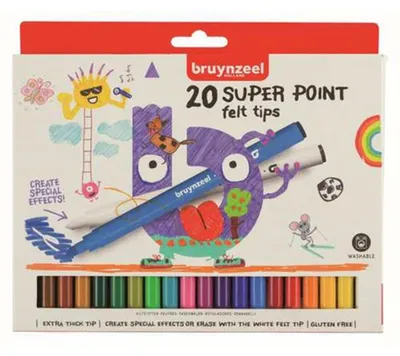 Obrázok produktu pre Bruynzeel | Kids super point viltstiften set