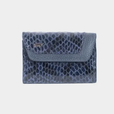 Produktbild von Minigeldbörse LUISE Mini Börse blau Damen - Leder