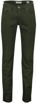Produktbild von Brax Jeans Chuck dunkelgrün bedruckte Baumwolle normale Passform