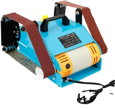 Zdjęcie produktu dla Szlifierka elektryczna, dwugłowicowa, regulowana prędkość, niebieska